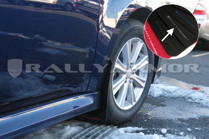Rally Armor 10-14 Subaru Legacy Black UR Mud Flap w/ Silver Logo Rally Armor Mud Flaps  AXOPROS