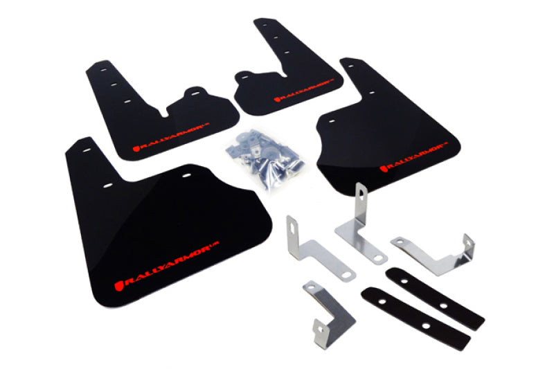 Rally Armor 12-16 Subaru Impreza 4D/5D Black UR Mud Flap w/Red Logo Rally Armor Mud Flaps  AXOPROS