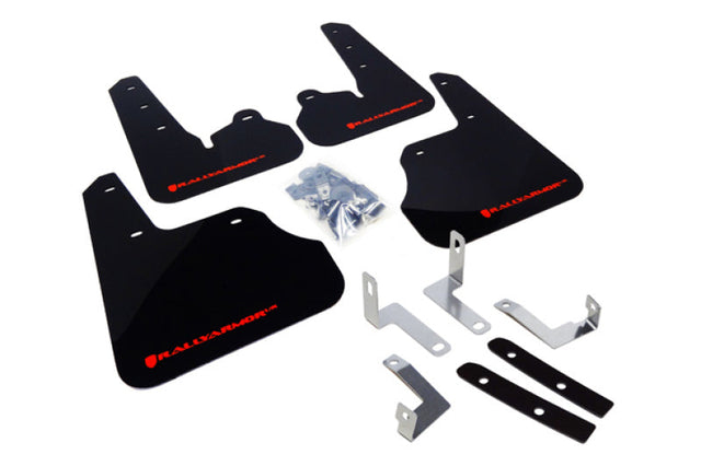 Rally Armor 12-16 Subaru Impreza 4D/5D Black UR Mud Flap w/Red Logo Rally Armor Mud Flaps  AXOPROS