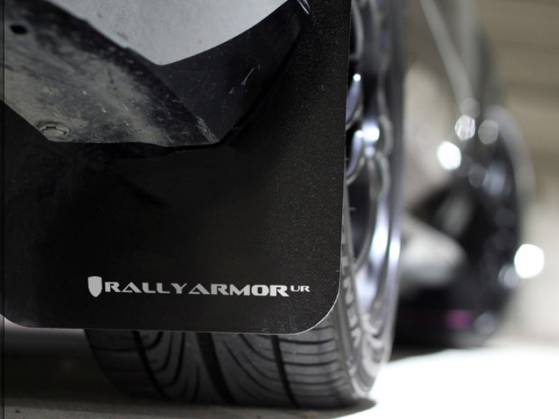 Rally Armor 12-16 Subaru Impreza 4D/5D Black UR Mud Flap w/White Logo Rally Armor Mud Flaps  AXOPROS