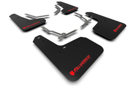 Rally Armor 12-19 Ford Focus ST / 16-19 RS Black UR Mud Flap w/Red Altered Font Logo Rally Armor Mud Flaps  AXOPROS