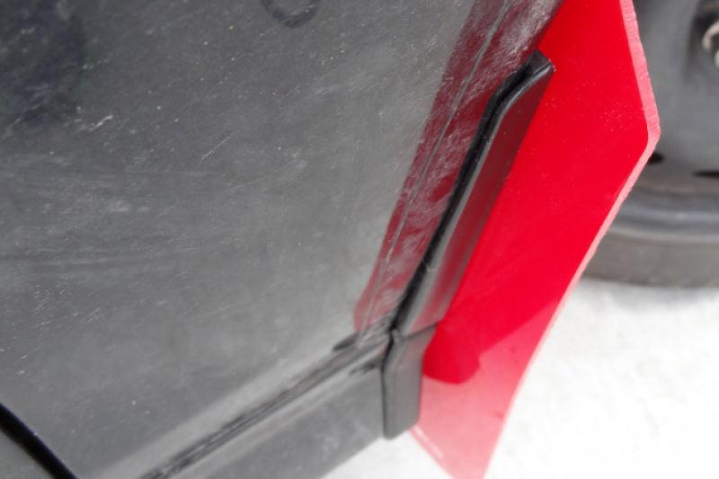 Rally Armor 13-19 Ford Fiesta ST Black UR Mud Flap w/Red Logo Rally Armor Mud Flaps  AXOPROS