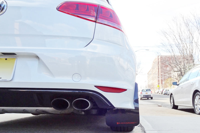 Rally Armor 15-17.5 MKVII VW Golf R Black UR Mud Flap w/Blue Logo Rally Armor Mud Flaps  AXOPROS