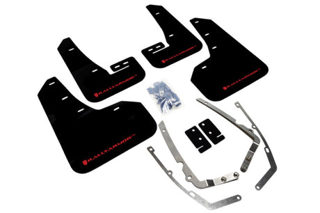 Rally Armor 15-21 MKVII VW Golf/GTI Black UR Mud Flap w/Red Logo Rally Armor Mud Flaps  AXOPROS
