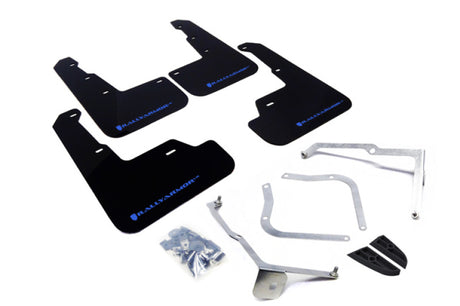 Rally Armor 15-21 Subaru WRX/STI Black UR Mud Flap w/Light Blue Logo Rally Armor Mud Flaps  AXOPROS