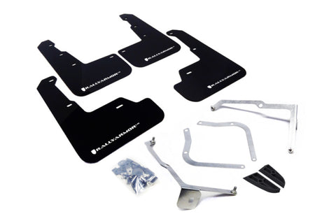 Rally Armor 15-21 Subaru WRX/STI Black UR Mud Flap w/White Logo Rally Armor Mud Flaps  AXOPROS