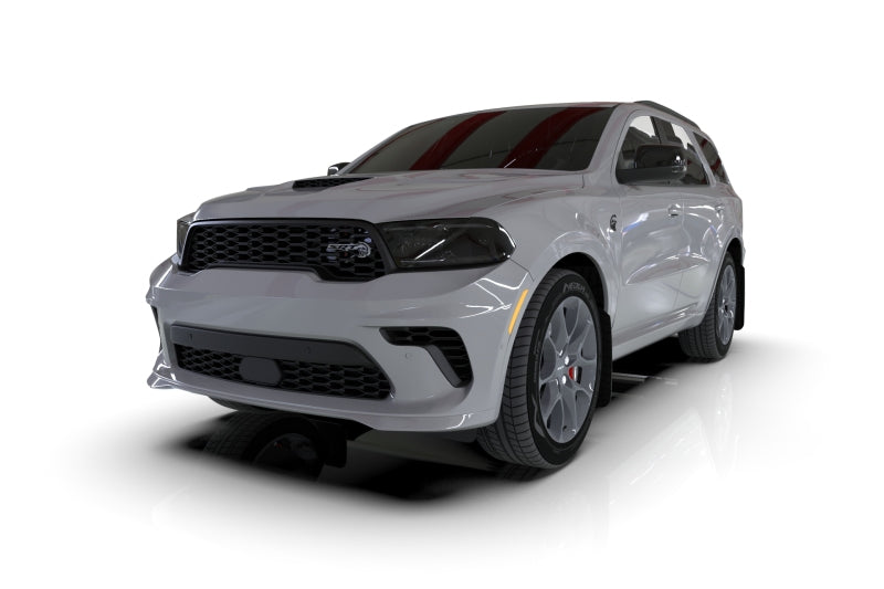 Rally Armor 16-24 Dodge Durango GT/Hellcat/RT/SRT 392/SXT Black UR Mud Flap Grey Logo Rally Armor Mud Flaps  AXOPROS