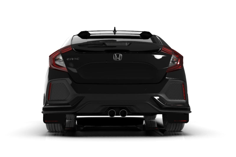 Rally Armor 17-19 Honda Civic Sport/Sport Touring Black UR Mud Flap w/Red Logo Rally Armor Mud Flaps  AXOPROS