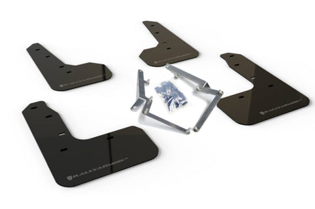 Rally Armor 17-21 Honda Civic Sport/Sport Touring Black UR Mud Flap w/Dark Grey Logo Rally Armor Mud Flaps  AXOPROS