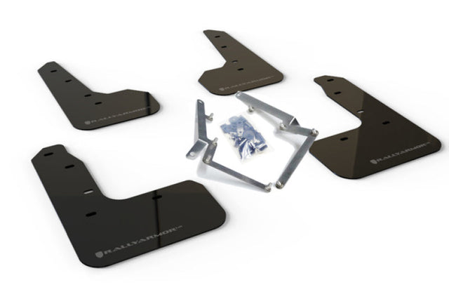 Rally Armor 17-21 Honda Civic Sport/Sport Touring Black UR Mud Flap w/Dark Grey Logo Rally Armor Mud Flaps  AXOPROS