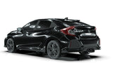 Rally Armor 17-21 Honda Civic Sport/Sport Touring Black UR Mud Flap w/White Logo Rally Armor Mud Flaps  AXOPROS