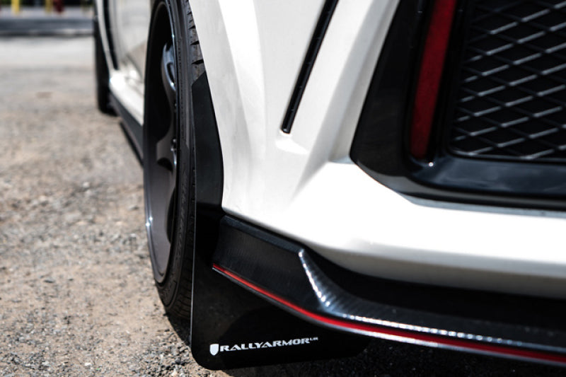 Rally Armor 17-22 Honda Civic Type R Red UR Mud Flap w/Black Logo Rally Armor Mud Flaps  AXOPROS