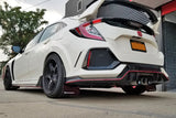 Rally Armor 17-22 Honda Civic Type R Red UR Mud Flap w/Black Logo Rally Armor Mud Flaps  AXOPROS