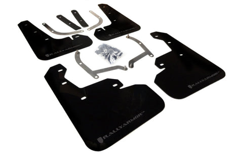 Rally Armor 17-23 Subaru Impreza 4D/5D Black UR Mud Flap w/Grey Logo Rally Armor Mud Flaps  AXOPROS