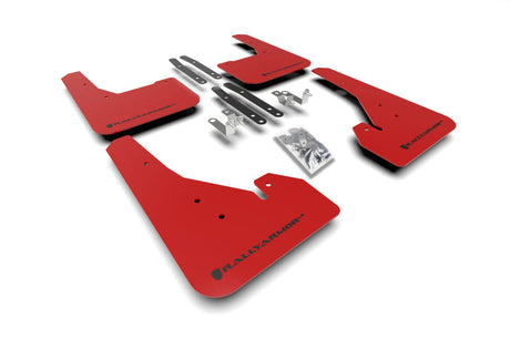 Rally Armor 18-24 Toyota Corolla Hatchback Red UR Mud Flap Black Logo Rally Armor Mud Flaps  AXOPROS