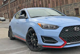 Rally Armor 19-22 Hyundai Veloster N Black UR Mud Flap w/ Grey Logo Rally Armor Mud Flaps  AXOPROS