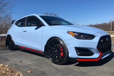 Rally Armor 19-22 Hyundai Veloster N Black UR Mud Flap w/ Red Logo Rally Armor Mud Flaps  AXOPROS
