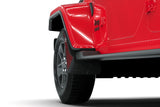 Rally Armor 19-24 Jeep JT Gladiator (Mojave/Rubicon) Black Mud Flap w/Metallic Black Logo Rally Armor Mud Flaps  AXOPROS