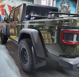 Rally Armor 19-24 Jeep JT Gladiator (Mojave/Rubicon) Black Mud Flap w/Metallic Black Logo Rally Armor Mud Flaps  AXOPROS