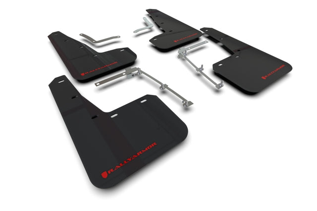 Rally Armor 20-25 Toyota GR Yaris Black Mud Flap w/Red Logo Rally Armor Mud Flaps  AXOPROS