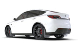 Rally Armor 20-25 Tesla Model Y White UR Mud Flap w/Black Logo Rally Armor Mud Flaps  AXOPROS
