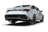 Rally Armor 2024-25 Hyundai Elantra N/N Line Black Mud Flap w/White Logo Rally Armor Mud Flaps  AXOPROS