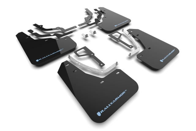 Rally Armor 2025 Hyundai Ioniq 5 N Black Mud Flap w/Light Blue Logo Rally Armor Mud Flaps  AXOPROS