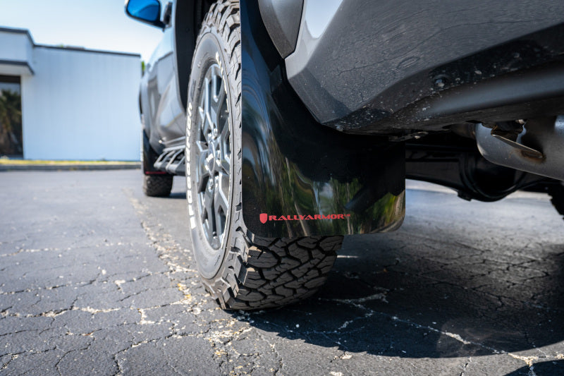 Rally Armor 2025+ Toyota 4Runner Black UR Mud Flap w/ Red Logo Rally Armor Mud Flaps  AXOPROS