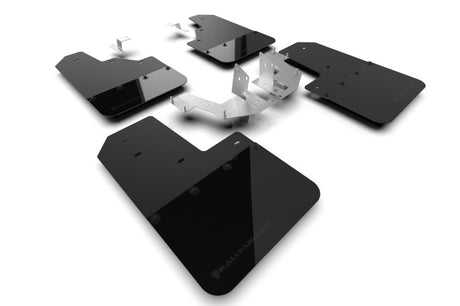 Rally Armor 21-24 Ford Bronco (Plstc Bmpr - NO Rptr/Sprt - NO RR/RB) Blk Mud Flap w/Met. Blk Logo Rally Armor Mud Flaps  AXOPROS