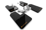 Rally Armor 21-24 Ford Bronco (Plstc Bmpr + RR - NO Rptr/Sprt) Blk Mud Flap w/Cy Orange Logo Rally Armor Mud Flaps  AXOPROS