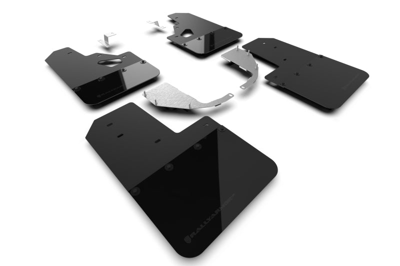 Rally Armor 21-24 Ford Bronco (Steel Bmpr + RR - NO Rptr/Sprt) Blk Mud Flap w/Met. Blk Logo Rally Armor Mud Flaps  AXOPROS