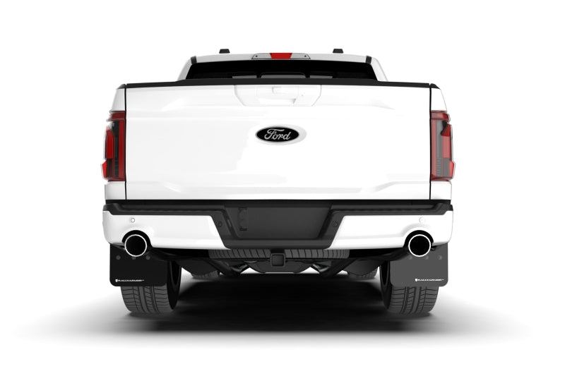 Rally Armor 21-24 Ford F-150 (Excl. Raptor) Black UR Mud Flap w/Metallic Black Logo Rally Armor Mud Flaps  AXOPROS