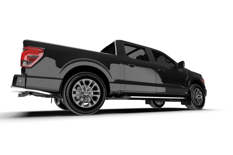 Rally Armor 21-24 Ford F-150 (Excl. Raptor) Black UR Mud Flap w/Metallic Black Logo Rally Armor Mud Flaps  AXOPROS