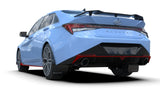 Rally Armor 22-23 Hyundai Elantra N &amp; N Line Black Mud Flap w/Grey Logo Rally Armor Mud Flaps  AXOPROS
