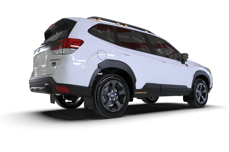 Rally Armor 22-24 Subaru Forester (Incl. Wilderness) Black UR Mud Flap w/Red Logo Rally Armor Mud Flaps  AXOPROS