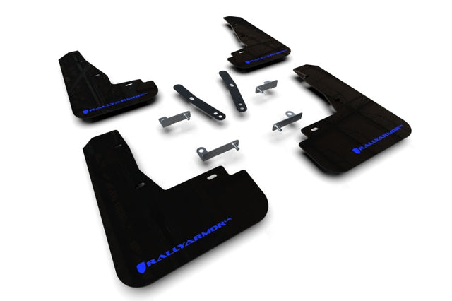 Rally Armor 22-24 Kia EV6 Black UR Mud Flap Blue Logo Rally Armor Mud Flaps  AXOPROS