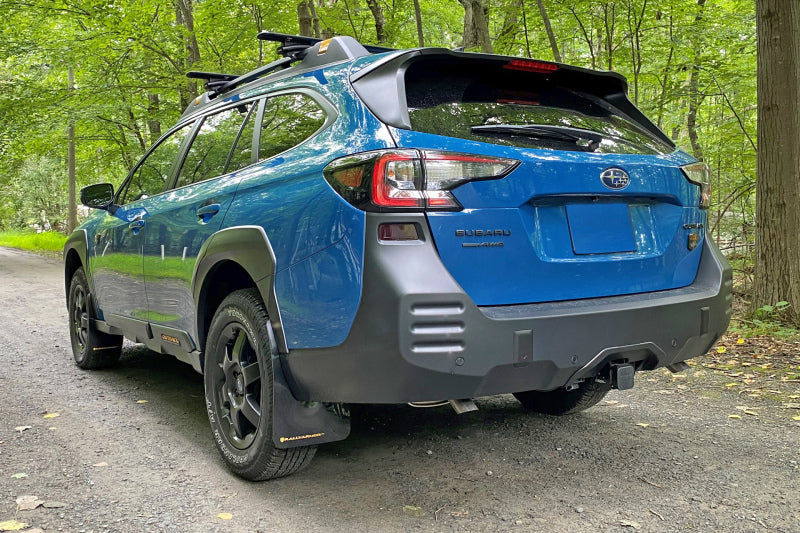 Rally Armor 22-25 Subaru Outback Wilderness Black Mud Flap Grey Logo Rally Armor Mud Flaps  AXOPROS