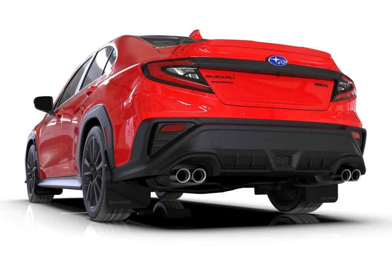 Rally Armor 2022+ Subaru WRX Black UR Mud Flap Altered Font Met. Blk Logo Rally Armor Mud Flaps  AXOPROS