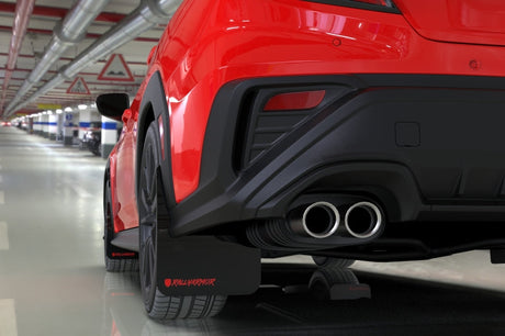 Rally Armor 2022+ Subaru WRX Black UR Mud Flap Altered Font Red Logo Rally Armor Mud Flaps  AXOPROS