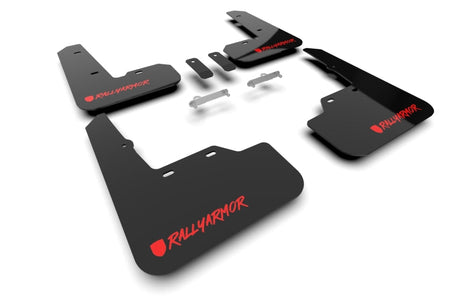 Rally Armor 2022+ Subaru WRX Black UR Mud Flap Altered Font Red Logo Rally Armor Mud Flaps  AXOPROS