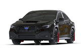 Rally Armor 22-24 Subaru WRX Red UR Mud Flap w/White Logo Rally Armor Mud Flaps  AXOPROS
