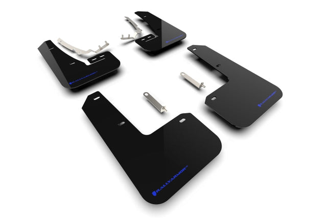 Rally Armor 22-24 VW MK8 Golf GTI/R Black UR Mud Flap w/Blue Logo Rally Armor Mud Flaps  AXOPROS