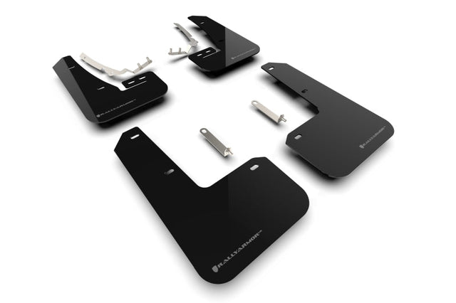 Rally Armor 22-24 VW MK8 Golf GTI/R Black UR Mud Flap w/Gray Logo Rally Armor Mud Flaps  AXOPROS