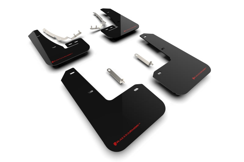 Rally Armor 22-24 VW MK8 Golf GTI/R Black UR Mud Flap w/Red Logo Rally Armor Mud Flaps  AXOPROS