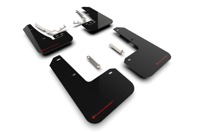Rally Armor 22-24 VW MK8 Golf GTI/R Black UR Mud Flap w/Red Logo Rally Armor Mud Flaps  AXOPROS