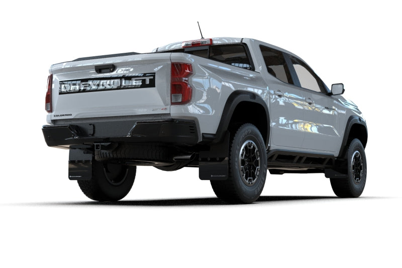 Rally Armor 23-25 Chevy Colorado ZR2 Black Mud Flap - White Logo Rally Armor Mud Flaps  AXOPROS