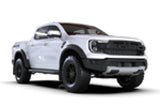 Rally Armor 23-25 Ford Ranger Raptor Black UR Mud Flap White Logo Rally Armor Mud Flaps  AXOPROS