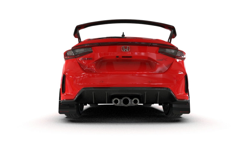 Rally Armor 23-25 Honda Civic Type R Black Mud Flap White Logo Rally Armor Mud Flaps  AXOPROS