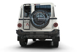 Rally Armor 23-25 Ineos Grenadier Black Mud Flap - Metallic Black Logo Rally Armor Mud Flaps  AXOPROS
