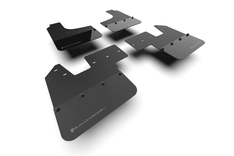 Rally Armor 23-25 Ineos Grenadier Black Mud Flap - Warm Grey Logo Rally Armor Mud Flaps  AXOPROS